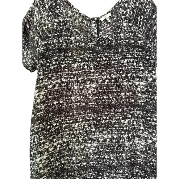 Joie Printed 100% Silk Shift Dress Black/Ivory Size Small - Picture 2 of 13